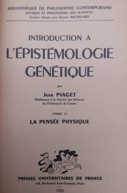 PIAGET, Jean. Set of 4 volumes including:...