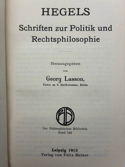 [JOYSTICK - PHILOSOPHY]. HEGEL, Georg Wilhelm...