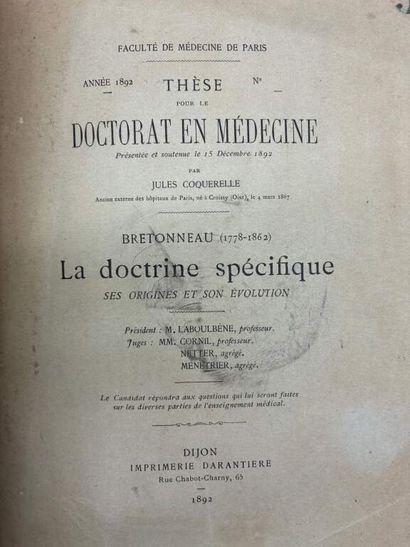 [MANETTE - MEDICINE]. Set of 17 medical theses...