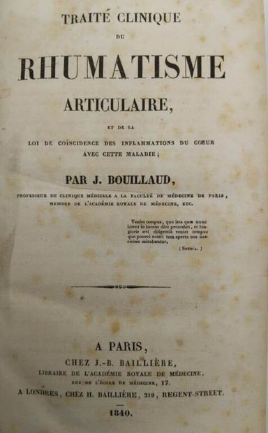 BOUILLAUD, Jean-Baptiste. Traité clinique...