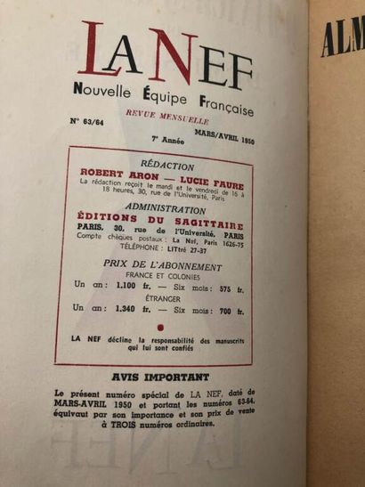 [SURREALISM]. Almanach surréaliste du demi-siècle.
Published...