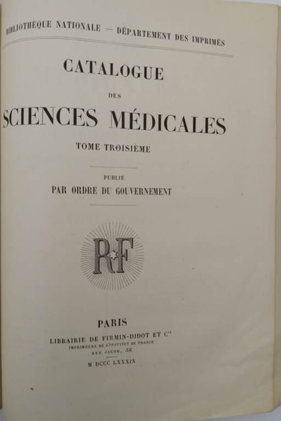 [BIBLIOGRAPHY]. Catalog des sciences médicales.
Published...