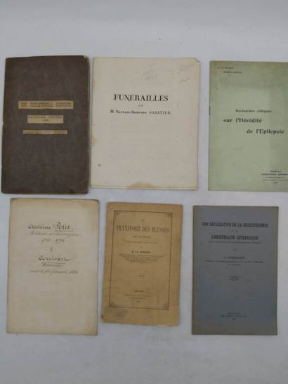 [HANDLE - PSYCHIATRY]. Set of 20 theses including:...