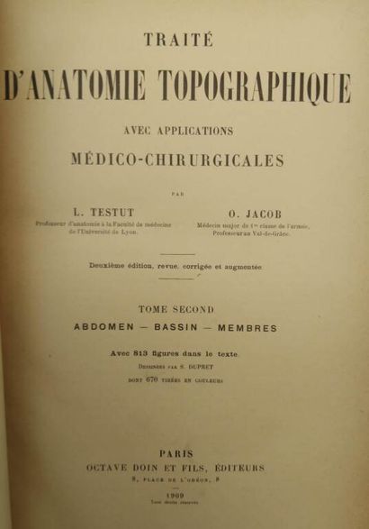 TESTUT, Léo and JACOB, O. Traité d'anatomie...