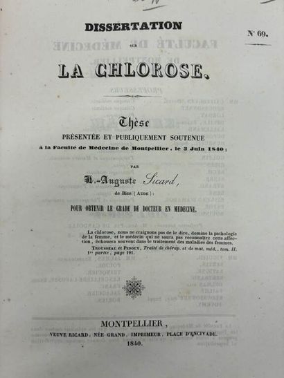 [MANETTE - MEDICINE]. Set of 17 medical theses...