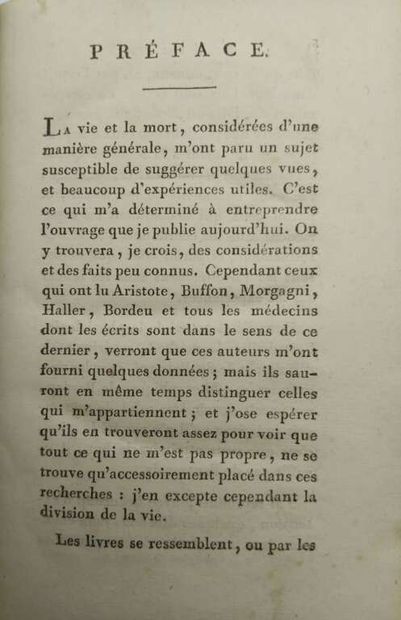BICHAT, Xavier. Recherches physiologiques...