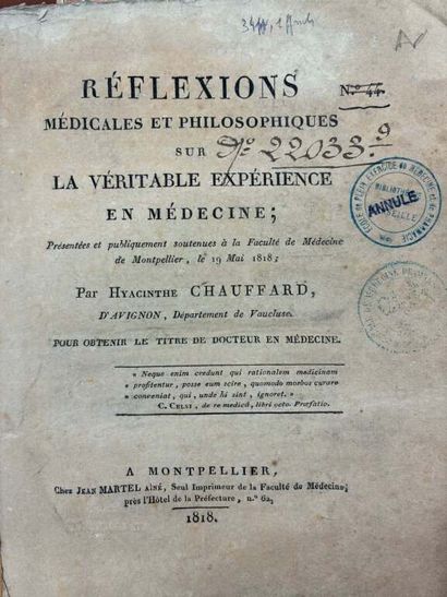 [MANETTE - MEDICINE]. Set of 17 medical theses...