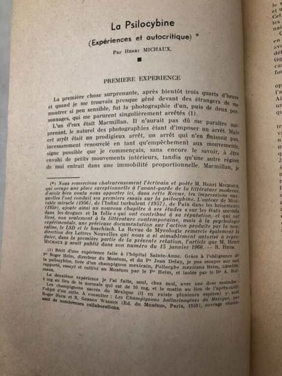 MICHAUX, Henri. La Psylocybine (Expériences...