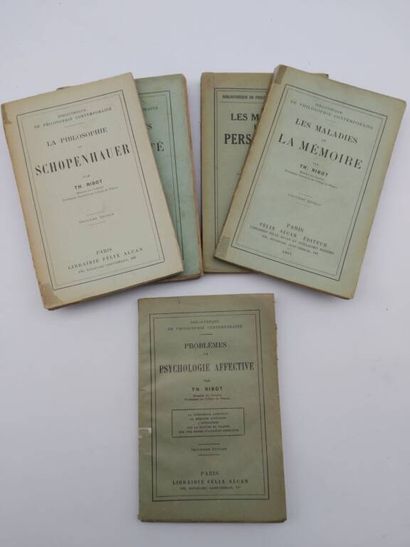 RIBOT, Théodule-Armand. Set of five works...