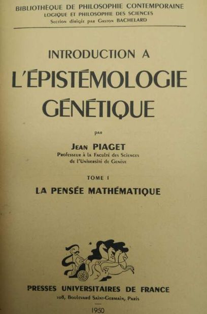 PIAGET, Jean. Set of 4 volumes including:...