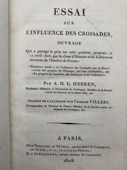 HEEREN, Arnold Hermann Ludwig. Essay on the...