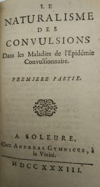 HECQUET, Philippe. Le Naturalisme des convulsions...