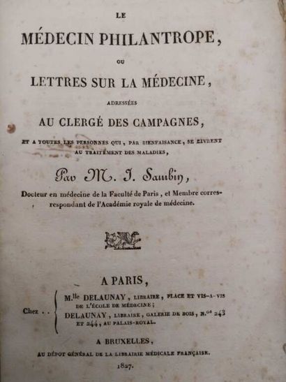 SAMBIN, Marie-Joseph. Le médecin philanthrope,...