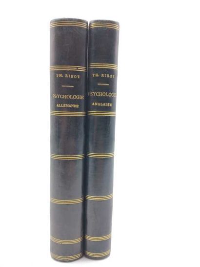 RIBOT, Théodule. Set of 2 volumes including:...