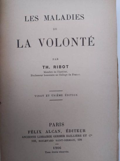 RIBOT, Théodule-Armand. Set of five works...