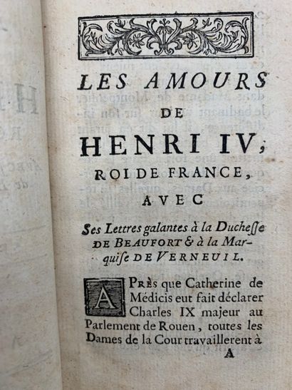[HENRI IV]. The loves of Henri IV, King of...