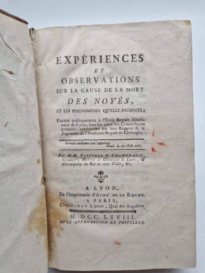 FAISSOLE, Jean and CHAMPEAUX, Claude. Expériences...