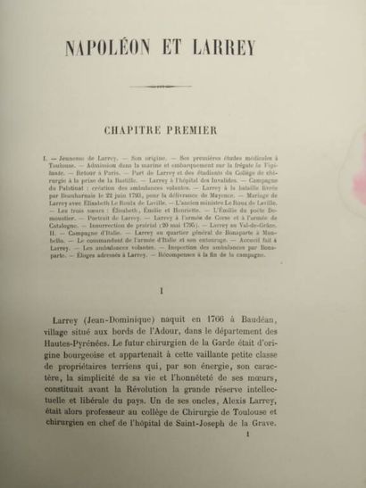 TRIAIRE, Paul. Napoleon and Larrey. Unpublished...