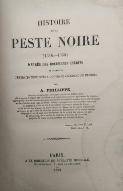 [MANETTE - PESTE]. Set of 7 volumes including:...