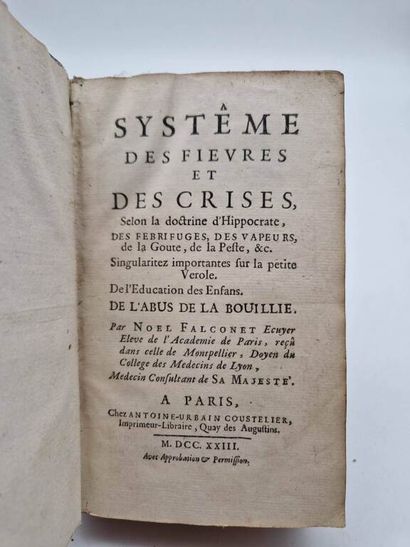 FALCONET, Noël. Systême des Fièvres et des...