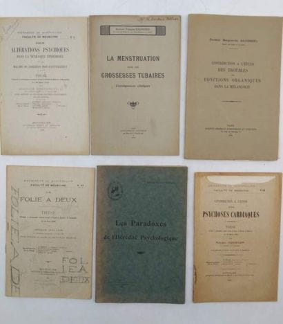 [HANDLE - PSYCHIATRY]. Set of 27 theses including:...