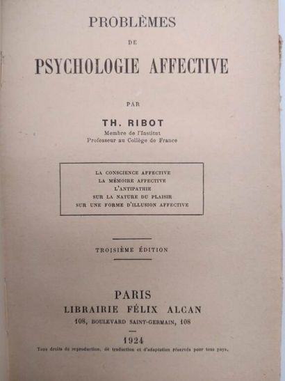 RIBOT, Théodule-Armand. Set of five works...