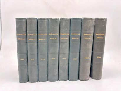 [MANETTE - REVUE MEDECINE]. Set of 8 volumes...