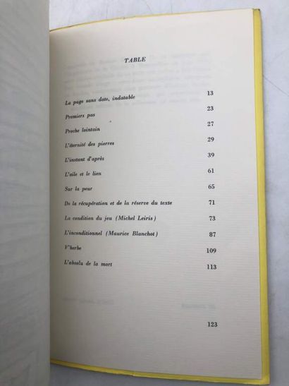 JABES, Edmond and TAPIES, Antoni. Ça suit...