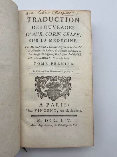 NINNIN, Henri. Translation of Aur. Corn....