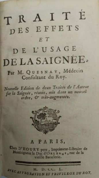 QUESNAY, François. Traité des effets et de...