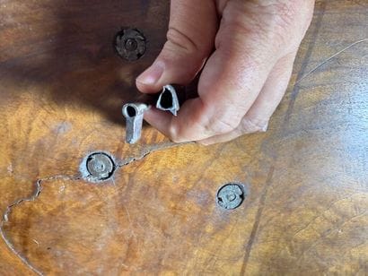Richly carved walnut and bone bargueño with...