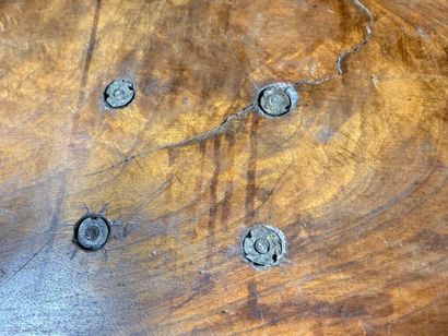 Richly carved walnut and bone bargueño with...