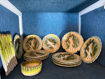 * Earthenware asparagus set including :
-...
