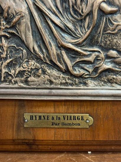 * Arthur SAMBON (1867-1947).
Hymne à la Vierge.
Plaque...