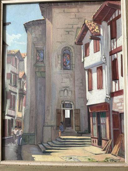 Dante ANTONINI (1914-1985). 
Clocher de Ciboure...
