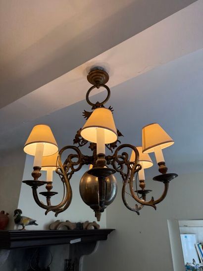 Lustre hollandais à six bras de lumière en...
