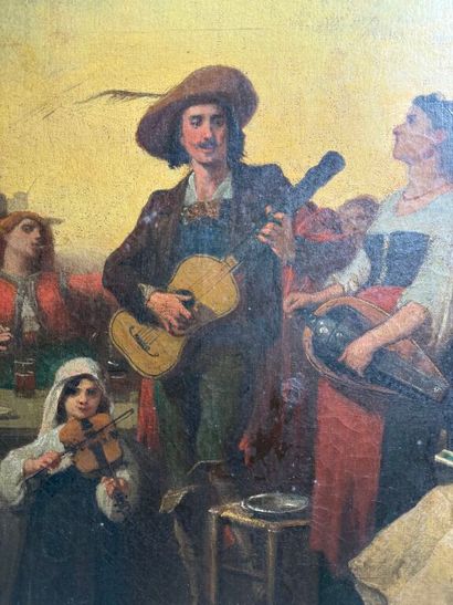 Auguste FEYEN-PERRIN (1826-1888).
La Troupe...