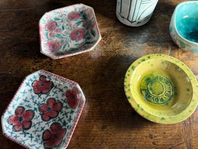 CAZAUX. 
A set of three earthenware pocket...