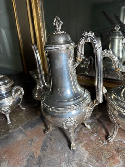 925 ‰ silver tea and coffee service with...