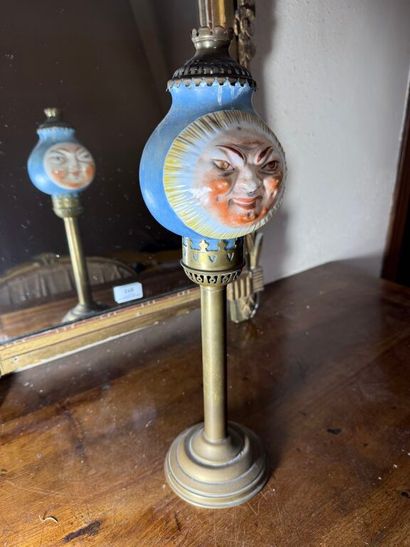 Ancienne lampe photophore double face en...