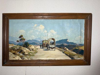Gustave VIDAL (1895-1966). 
Route de montagne...
