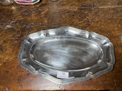 Small oblong dish in 925 silver ‰ filets...