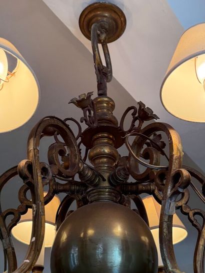 Lustre hollandais à six bras de lumière en...