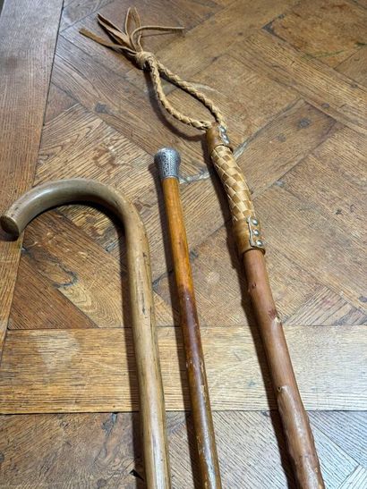 Set of three canes including: 
- Milord cane...