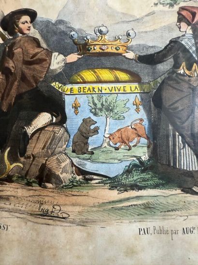 Eugène DEVERIA. 
Planche lithographiée du...