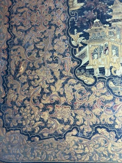 CHINA, Canton, 19th century. 
Sewing table...