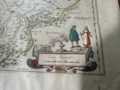 Guiliel BLAEU. 
Engraved and colored map...