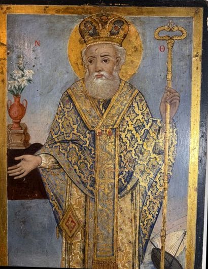 Icon depicting Saint Nicholas, patron saint...