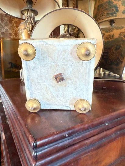 * Pair of lounge lamps in old gilded regulation...