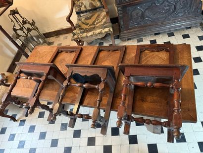 Two pairs of small Lorraine chairs in natural...
